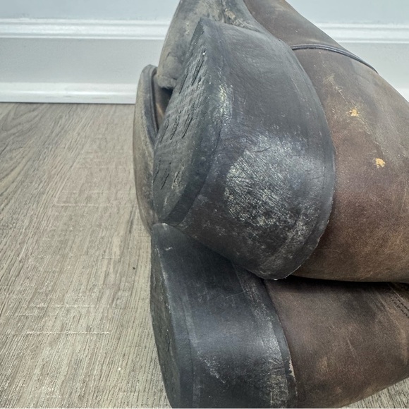 Justin Boots Men’s Leather Western Size 9.5 D Style 2253 Brown Cowboy Round Toe - Picture 8 of 11